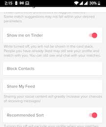 Delete Tinder account