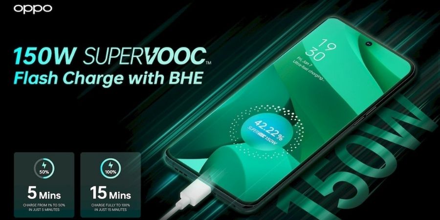 Oppo unveils 150W SuperVOOC charger