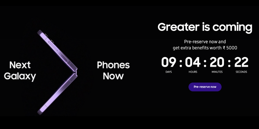 Samsung opens Pre-Booking of Galaxy Fold 4 and Galaxy Flip 4 in India ahead of launch