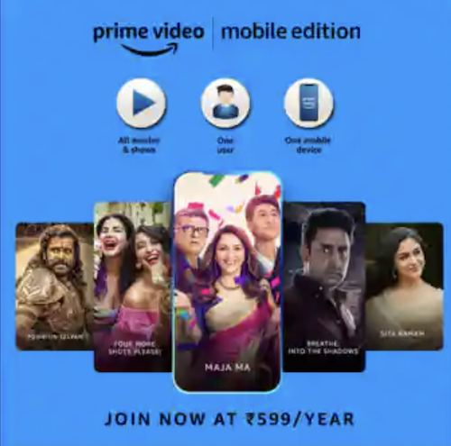 mobile-only subscription plan for Prime Video