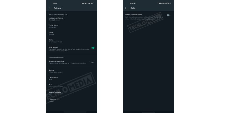 WhatsApp silence calls from unknown numbers