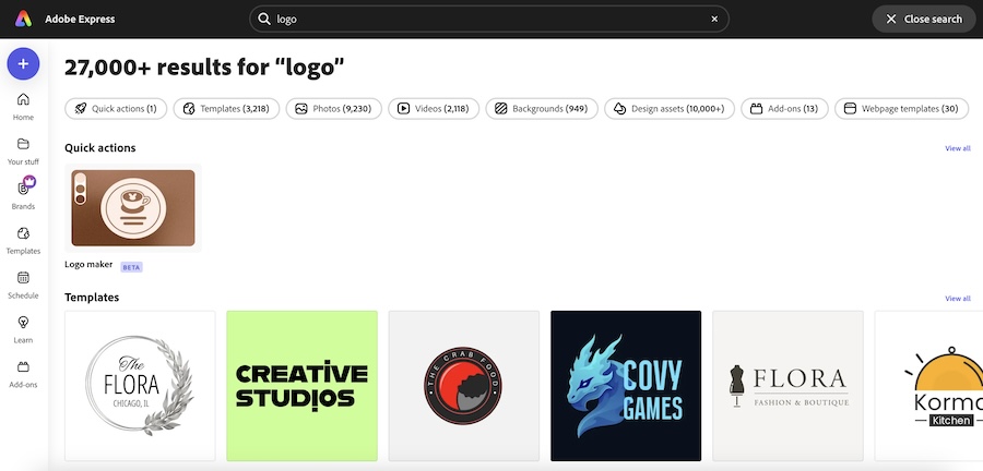 Adobe Express Logo Maker