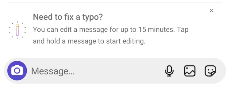 Instagram Edit DM