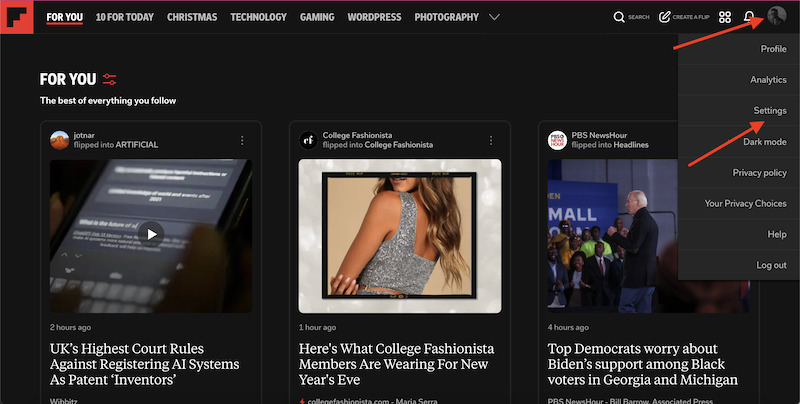 Delete Flipboard account