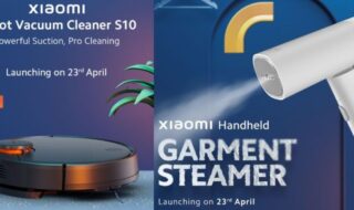 Xiaomi to launch Robot Vacuum Cleaner S10 and Garment Steamer on April 23