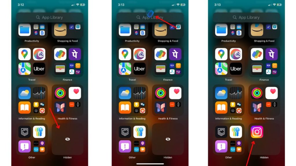 How to access the Hidden app