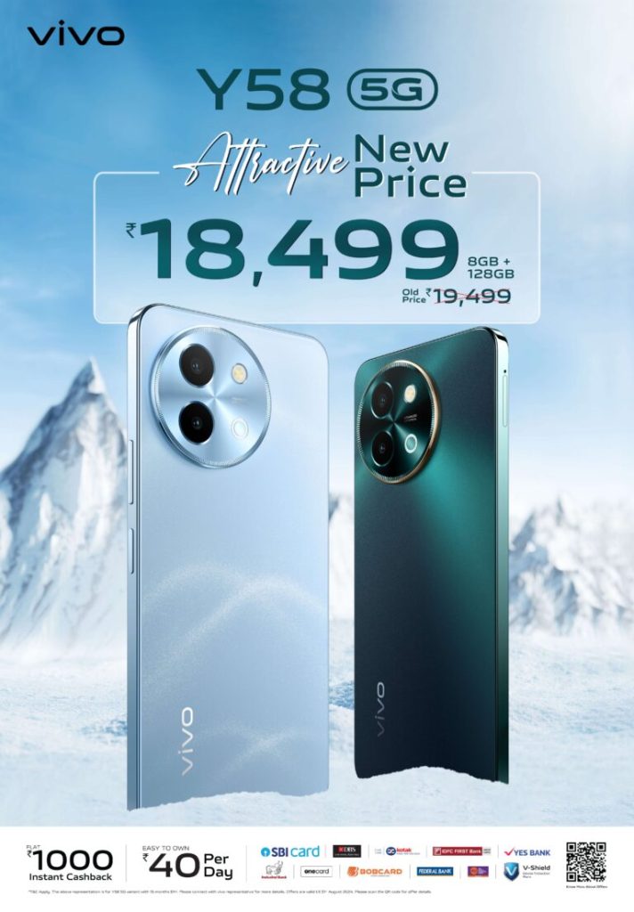 Vivo Y58 5G gets a price cut
