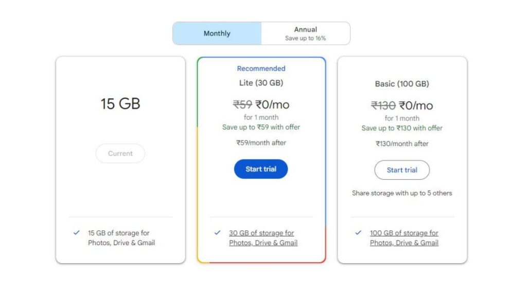 Google One Lite