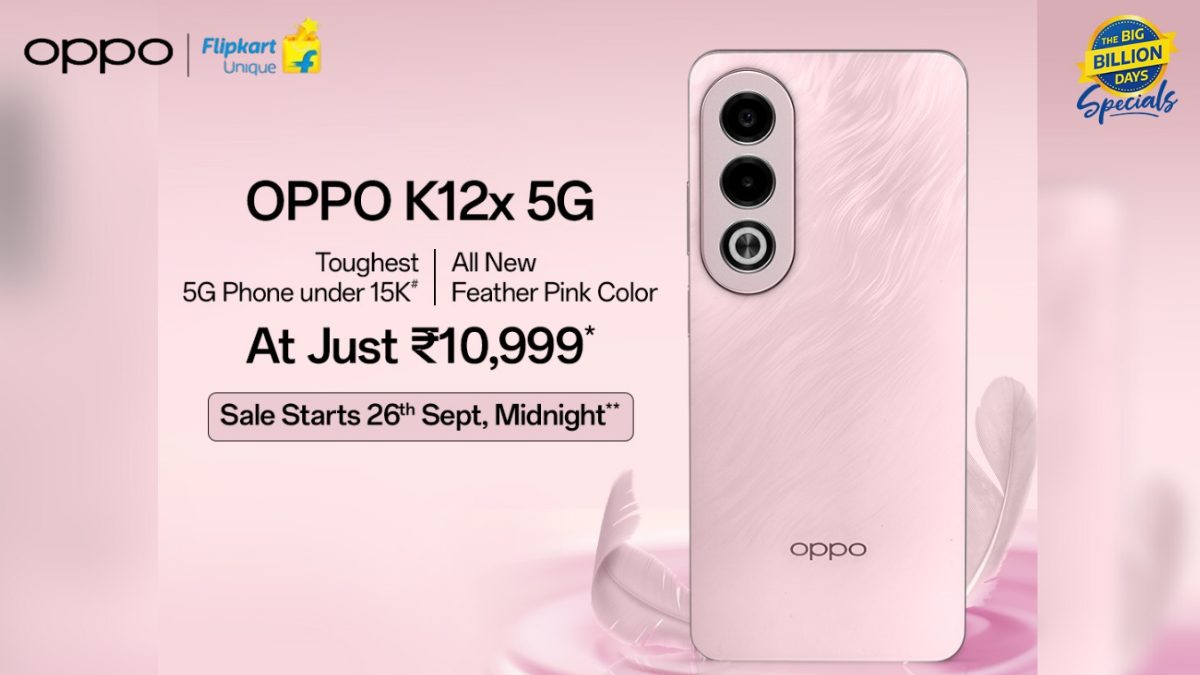 OPPO Launches K12x Feather Pink Color Variant