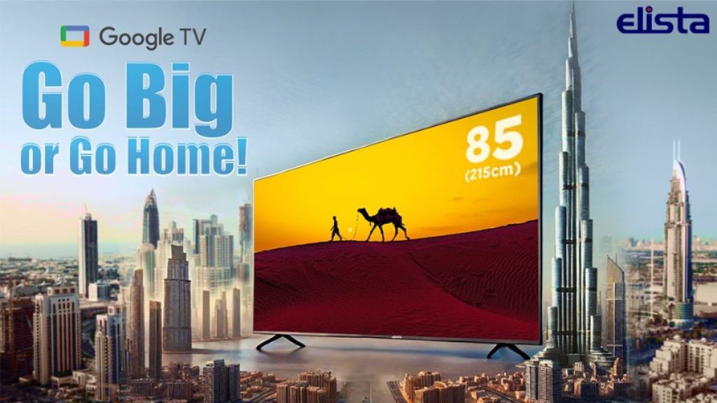 Elista launches 85-inch 4K HDR Google TV