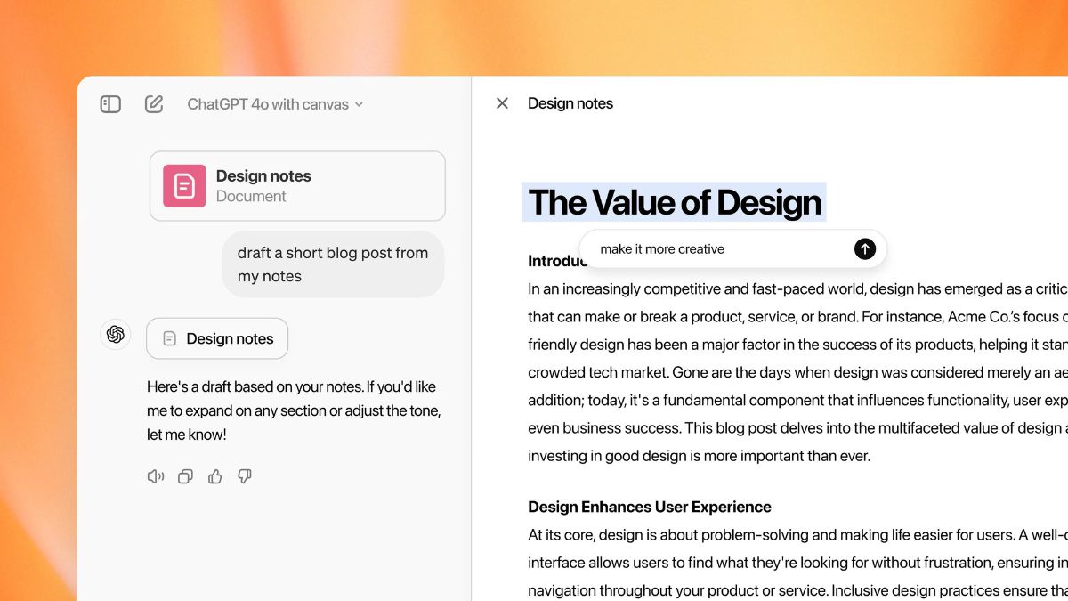 OpenAI introduces ‘Canvas,’ a new interface for ChatGPT