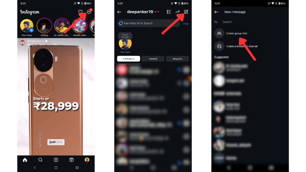 How to create a Group on Instagram