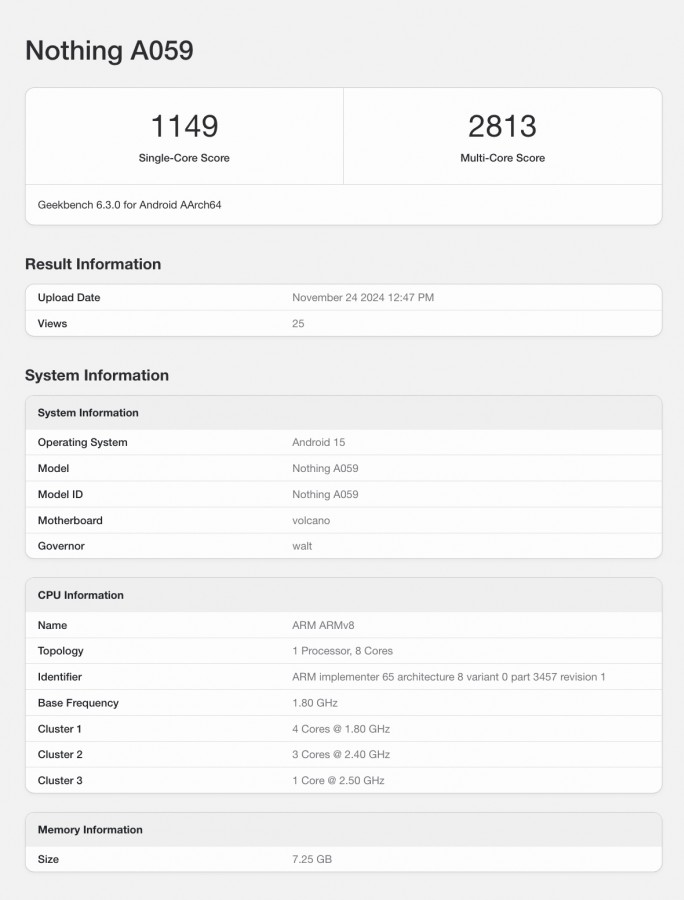 Nothing Phone (3) Benchmarks