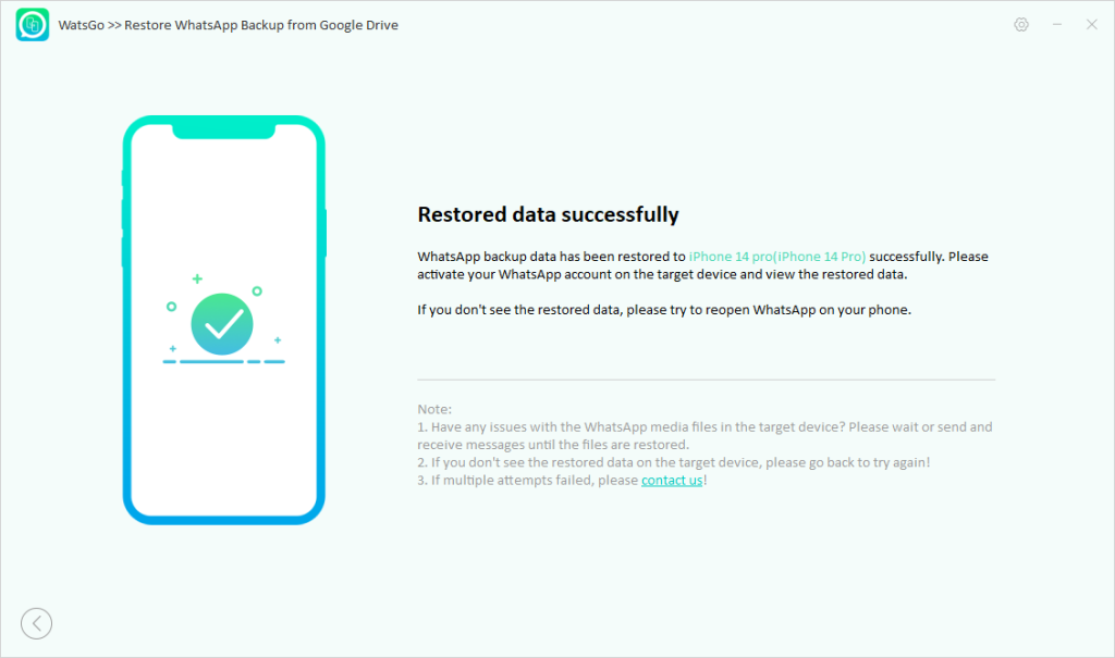 itoolab watsgo - restore google drive backup to iphone