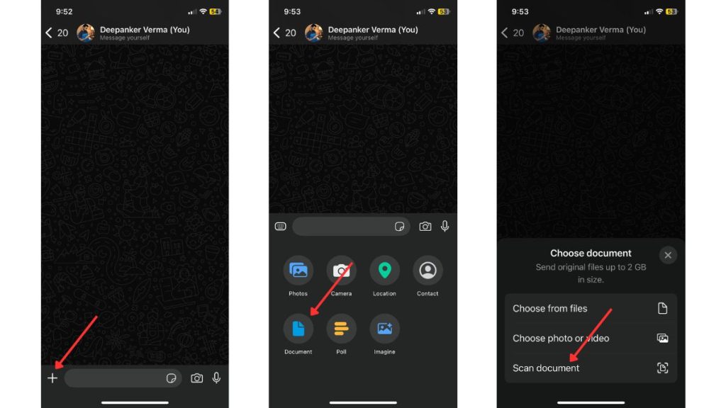 How to Scan Documents on WhatsApp