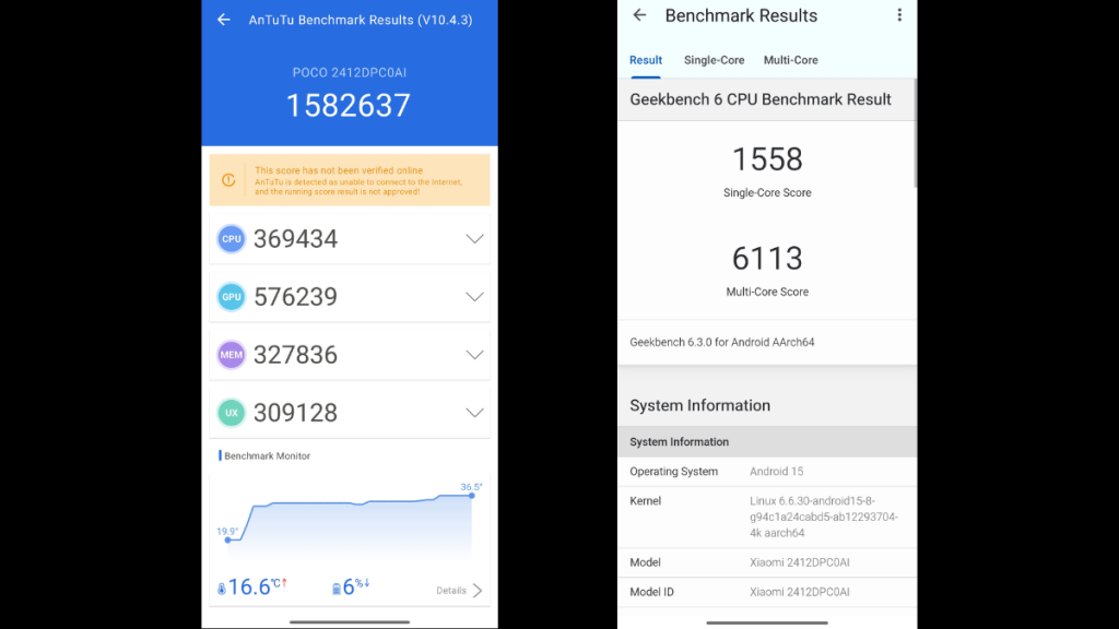 POCO X7 Pro Benchmarks
