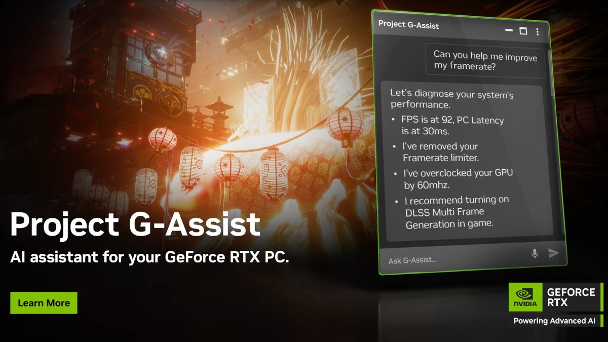 Project G-Assist: Nvidia’s AI Assistant That Optimizes Your Games Like a Pro