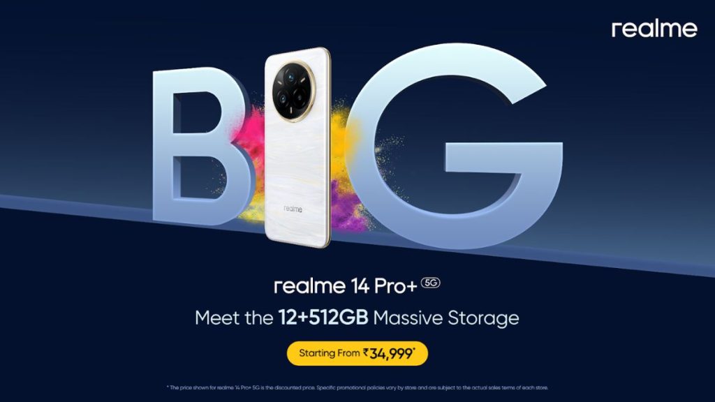 realme 14 Pro+ 5G Gets a 12GB + 512GB Variant