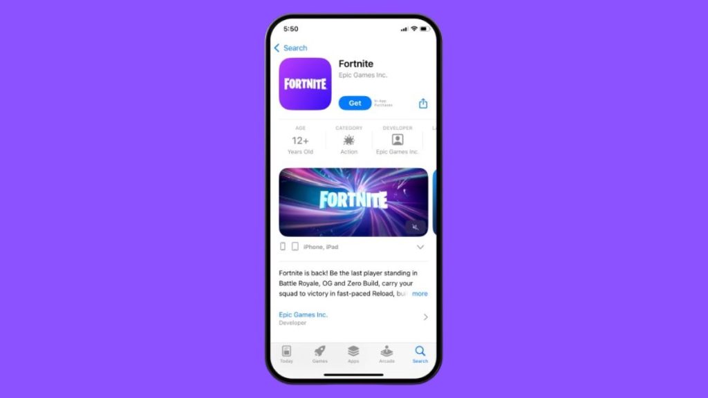 Fortnite Apple App Store