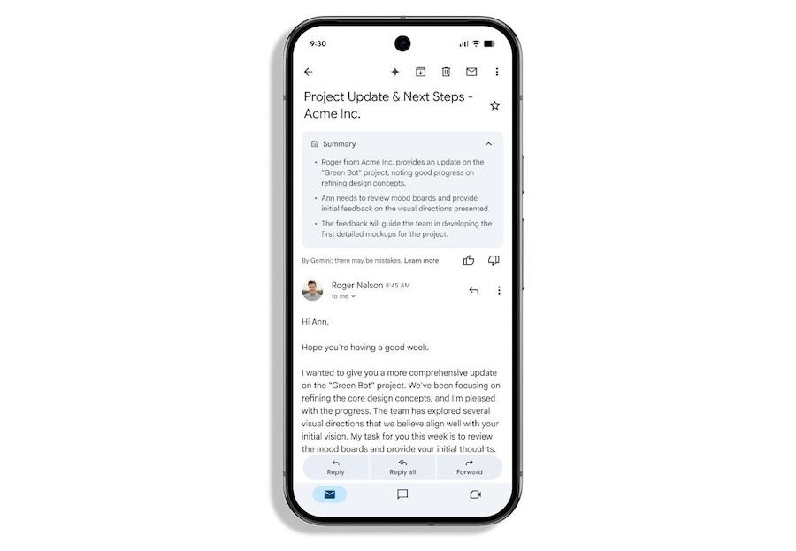 Gemini Will Now Summarize Your Gmail Emails Automatically