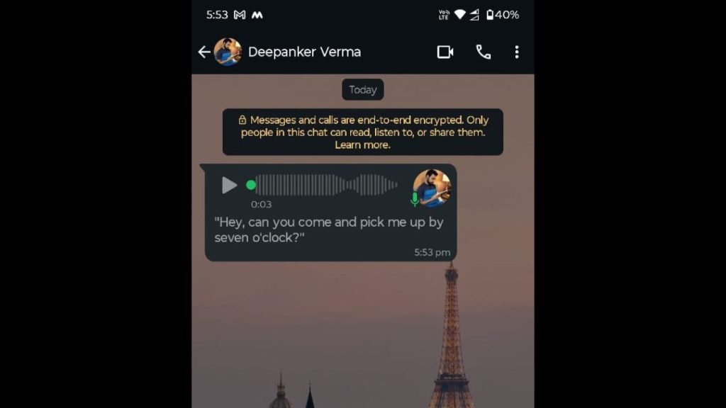 Transcribe WhatsApp Voice Notes
