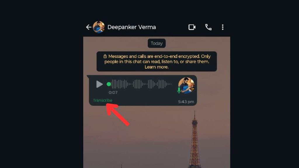 Transcribe WhatsApp Voice Notes