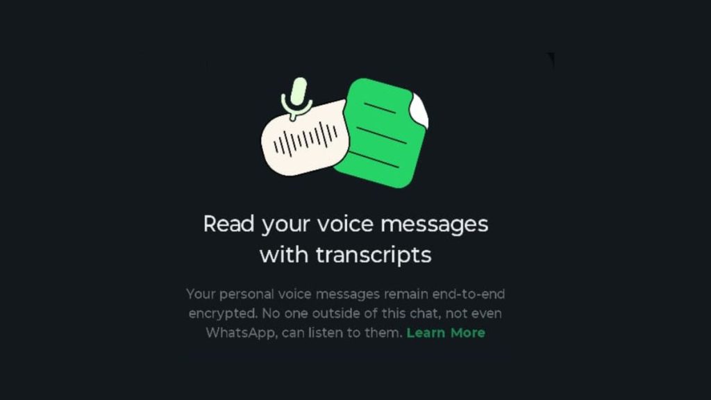 WhatsApp Voice message Transcription
