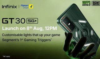 Infinix GT 30 5G+ Launching in India on August 8