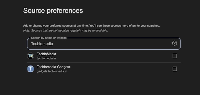 How to Set Your Preferred Sources