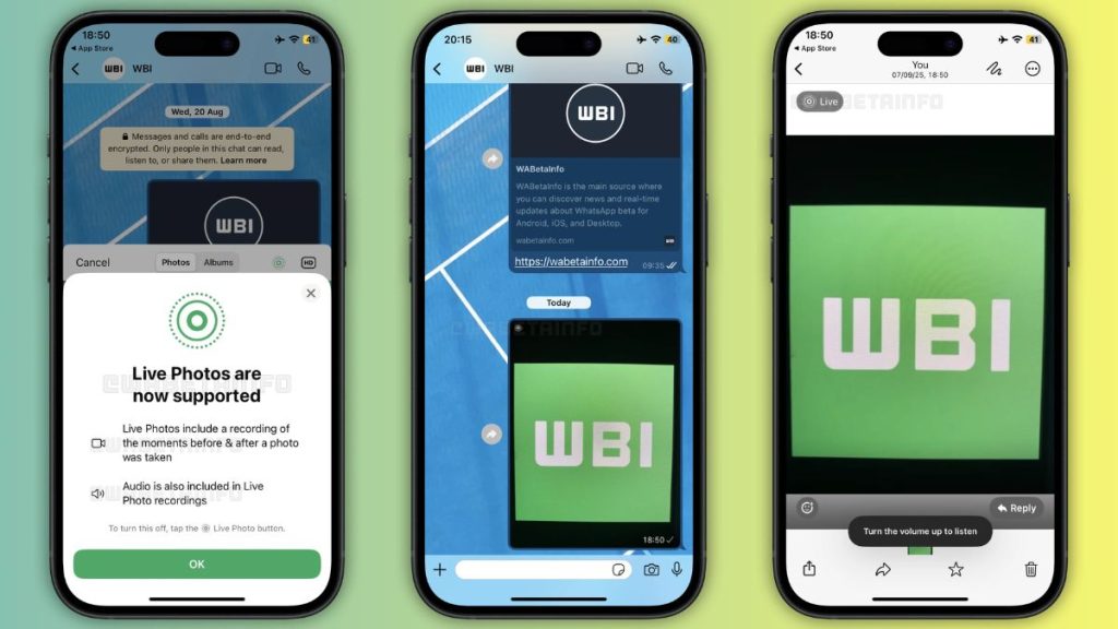WhatsApp Beta on iOS Now Supports Native Live Photos