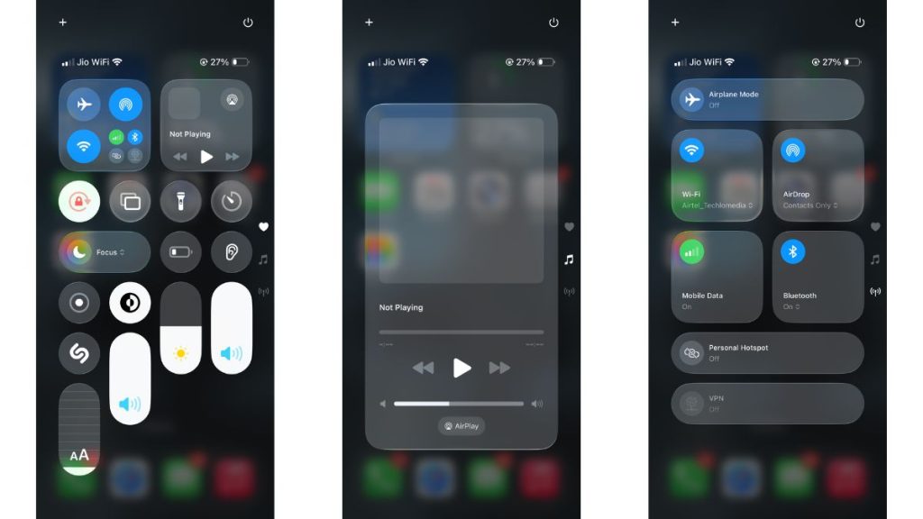 iOS 26 Control Center