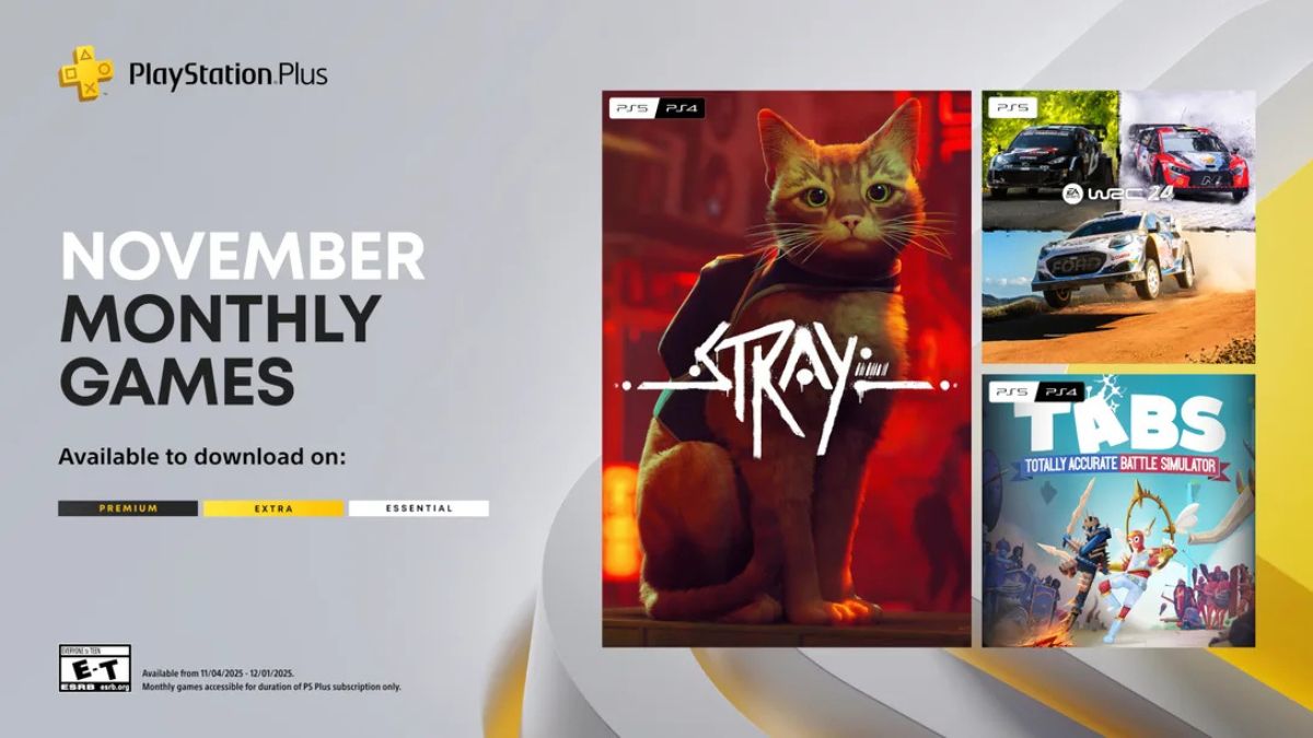 PlayStation Plus November lineup brings Stray, EA Sports WRC 24, and Totally Accurate Battle Simulator