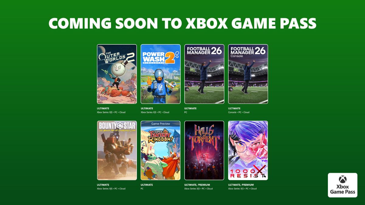 Xbox Game Pass Adds The Outer Worlds 2, PowerWash Simulator 2, and Football Manager 26 in Late October