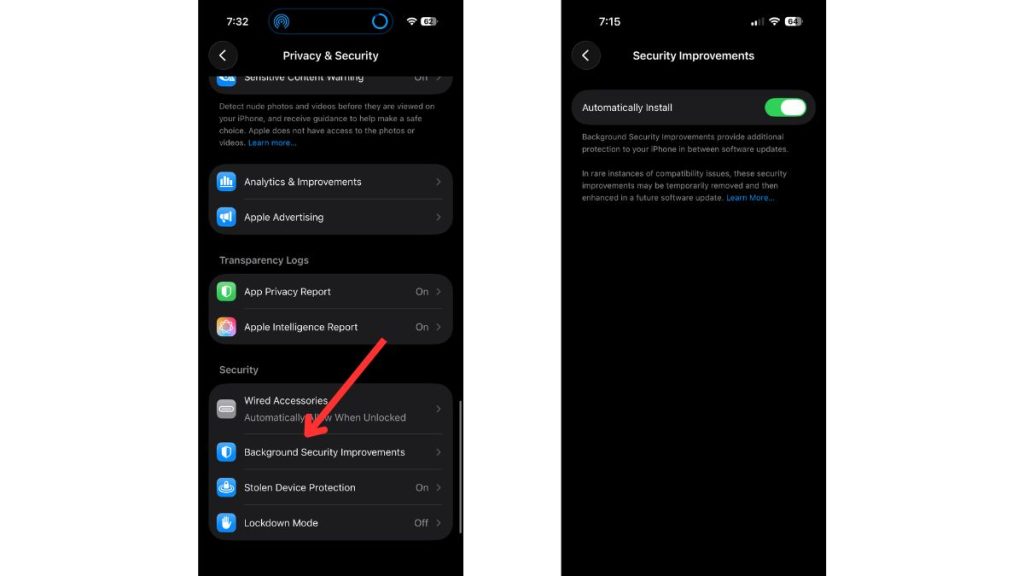 Background Security Improvements