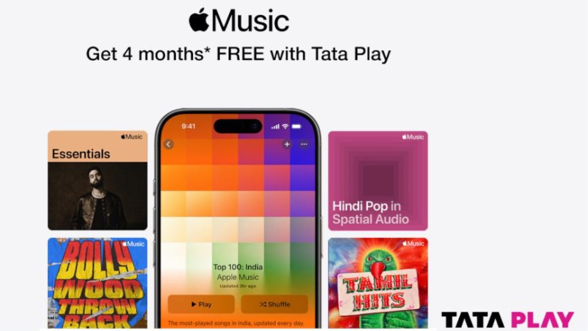 Tata Play Offers Up to Four Months of Free Apple Music Subscription for Users