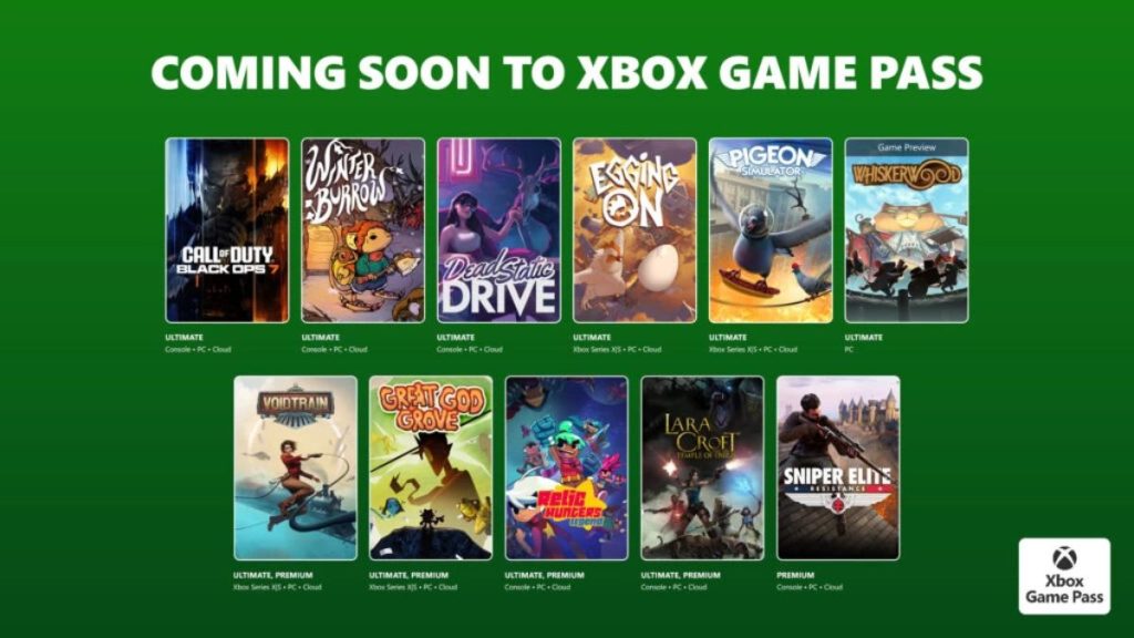 Xbox Game Pass November