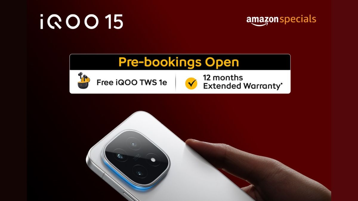 iQOO 15 pre-booking opens with free TWS earbuds, extended warranty, and priority delivery