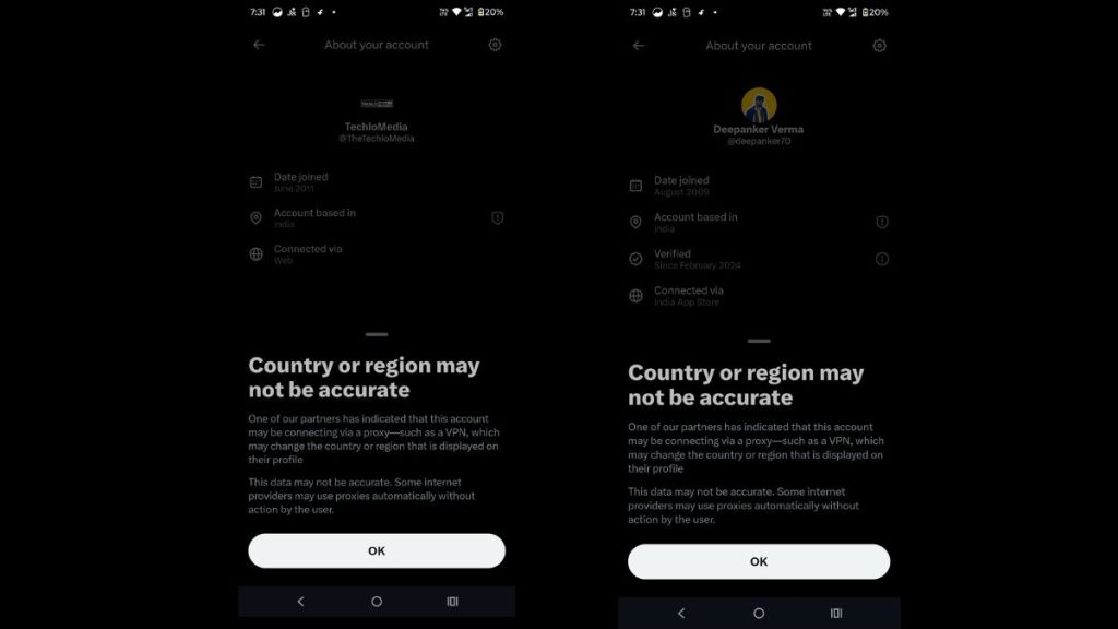 X's New "Account Based In" Warning Is Confusing Users With Wrong Proxy Alerts