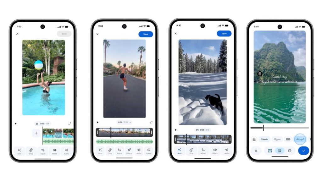 Google Photos redesigned video editor