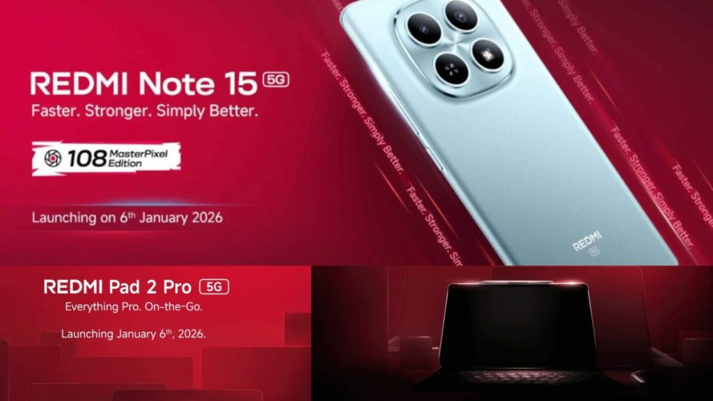 REDMI Pad 2 Pro 5G and REDMI Note 15 5G