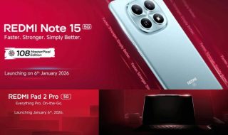 REDMI Pad 2 Pro 5G and REDMI Note 15 5G launching in India on January 6