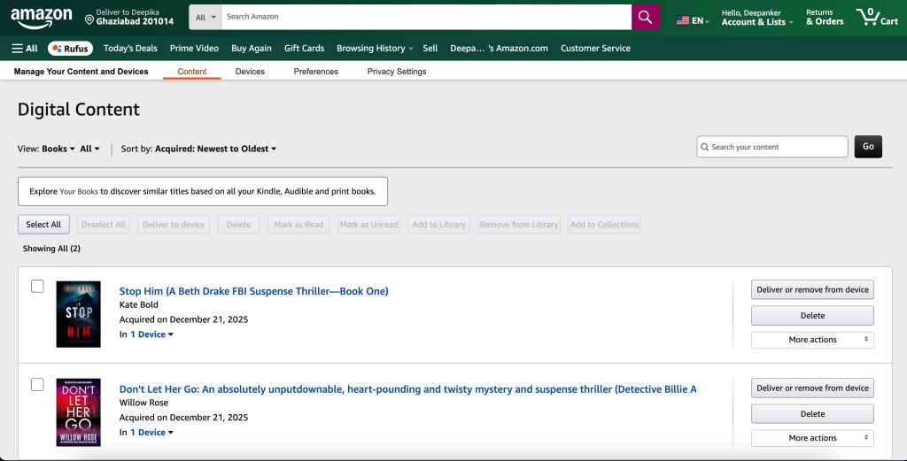 How to Delete Kindle Books