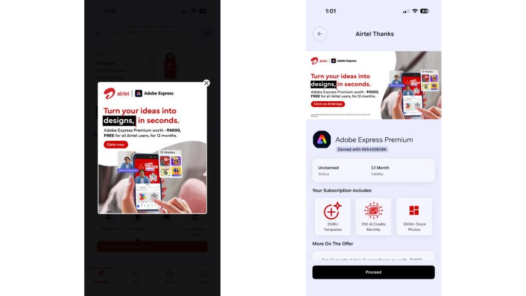 Adobe Express Premium Goes Free for One Year for All Airtel Users in India
