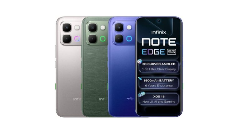 Infinix NOTE Edge 5G With 6.78-inch 1.5K Curved AMOLED Display and 6500mAh Battery Launched in India