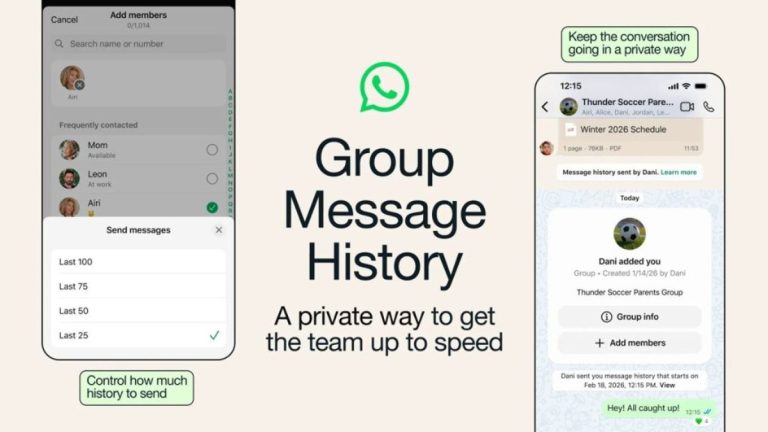 WhatsApp Introduces Group Message History to Help New Members Catch Up