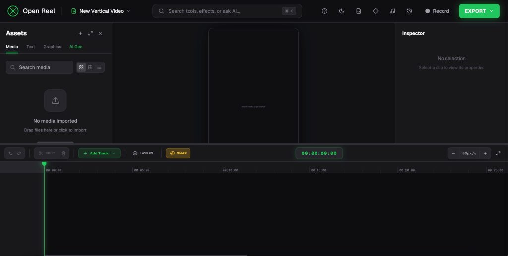 Open Reel video editor