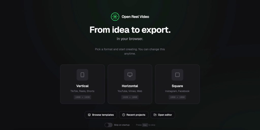 Open Reel video editor