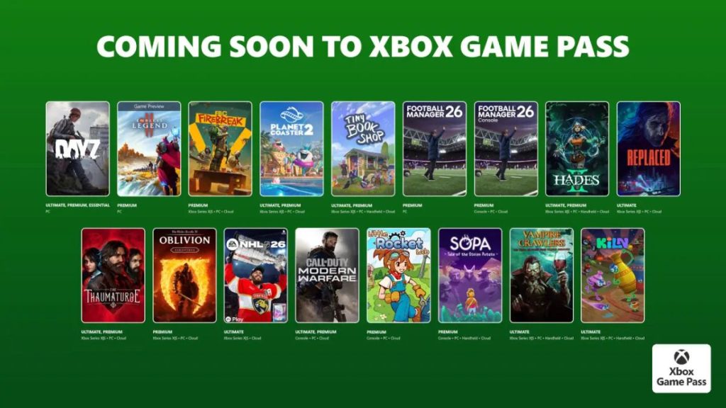 Xbox Game Pass in April