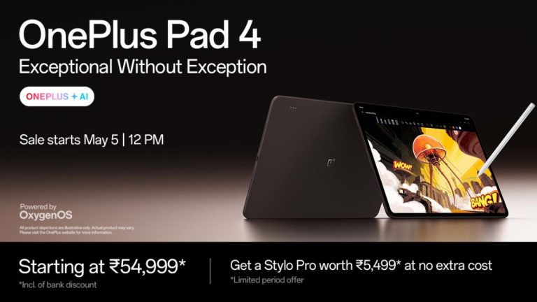 OnePlus Pad 4 with 13.2-inch 3.4K 144Hz Display, Snapdragon 8 Elite Gen 5 Launched in India