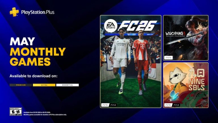 PlayStation Plus Monthly Games for May Include EA Sports FC 26, Wuchang: Fallen Feathers, and Nine Sols